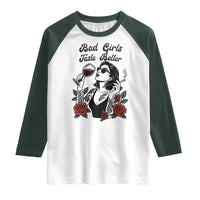Bad Girls Taste Better Raglan Shirt Tattoo Girl Adult Humor Gift - Wonder Print Shop