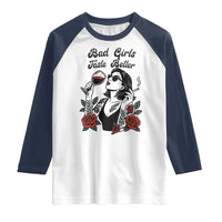 Bad Girls Taste Better Raglan Shirt Tattoo Girl Adult Humor Gift - Wonder Print Shop