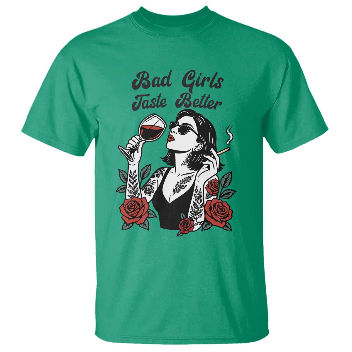 Bad Girls Taste Better T Shirt Tattoo Girl Adult Humor Gift - Wonder Print Shop
