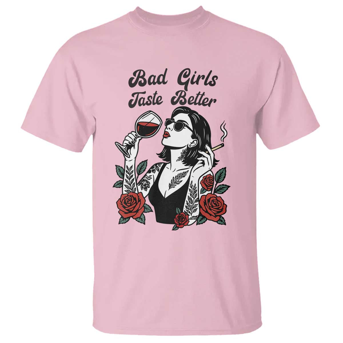 Bad Girls Taste Better T Shirt Tattoo Girl Adult Humor Gift - Wonder Print Shop
