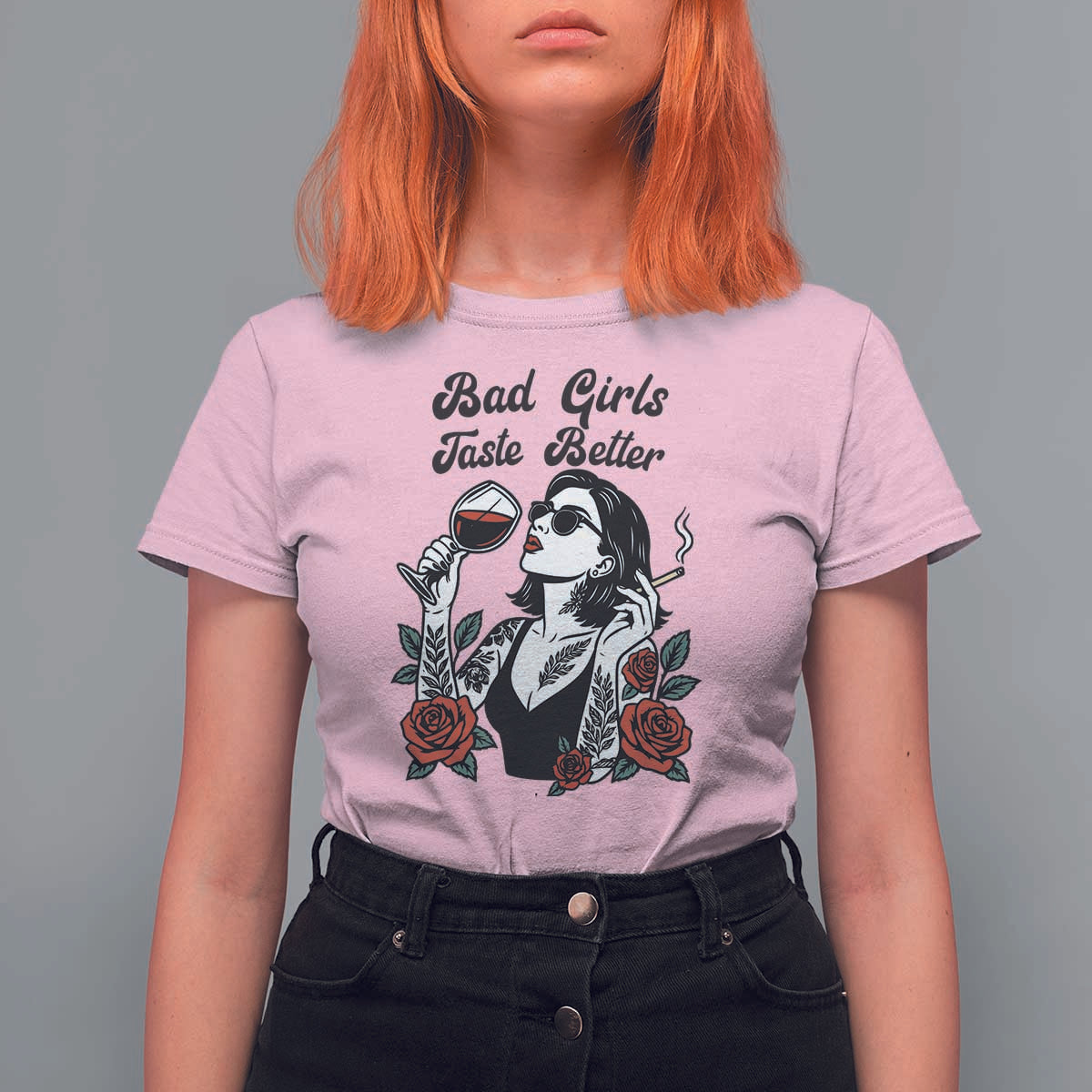 Bad Girls Taste Better T Shirt For Women Tattoo Girl Adult Humor Gift - Wonder Print Shop