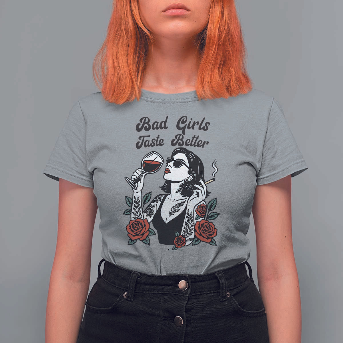 Bad Girls Taste Better T Shirt For Women Tattoo Girl Adult Humor Gift - Wonder Print Shop