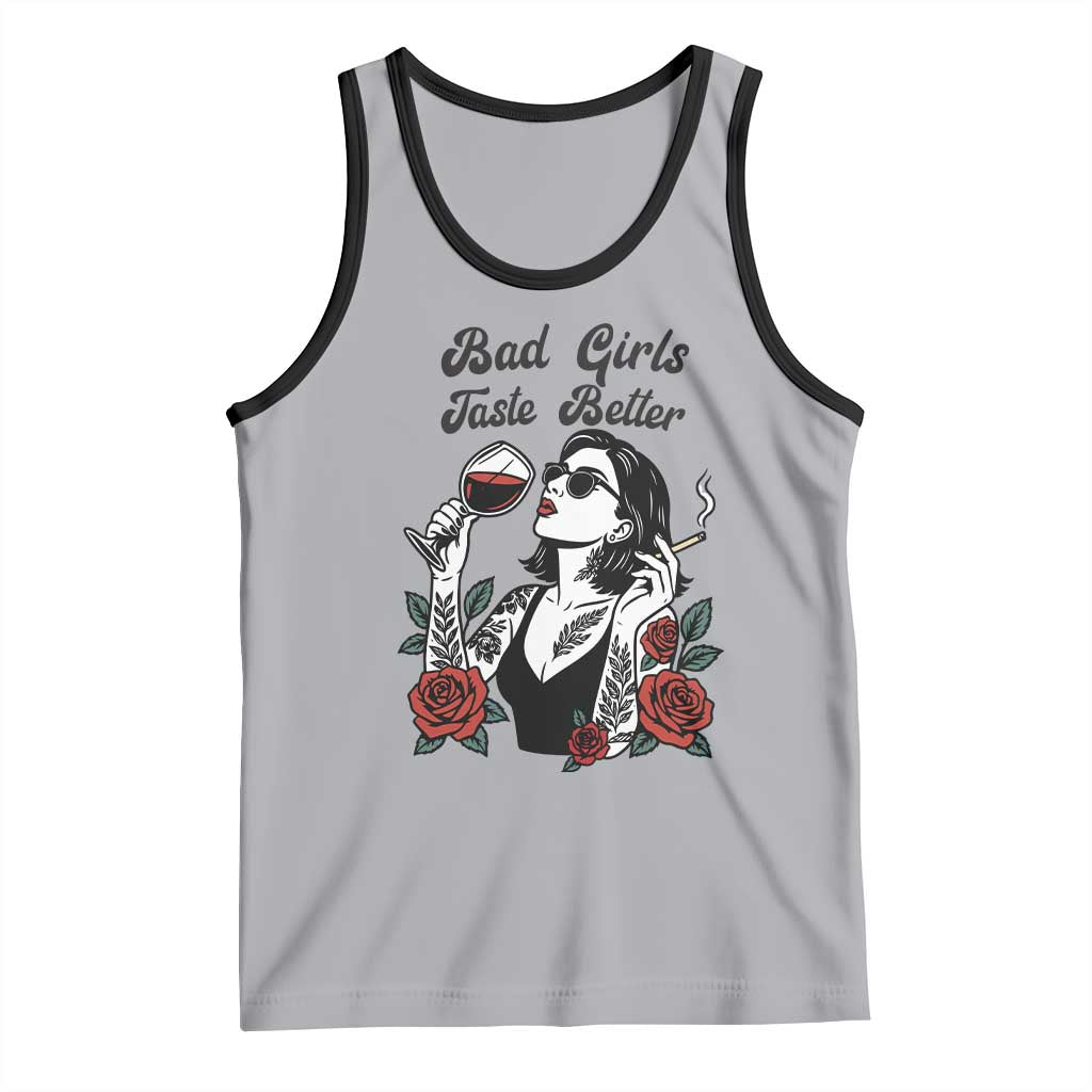 Bad Girls Taste Better Tank Top Tattoo Girl Adult Humor Gift - Wonder Print Shop