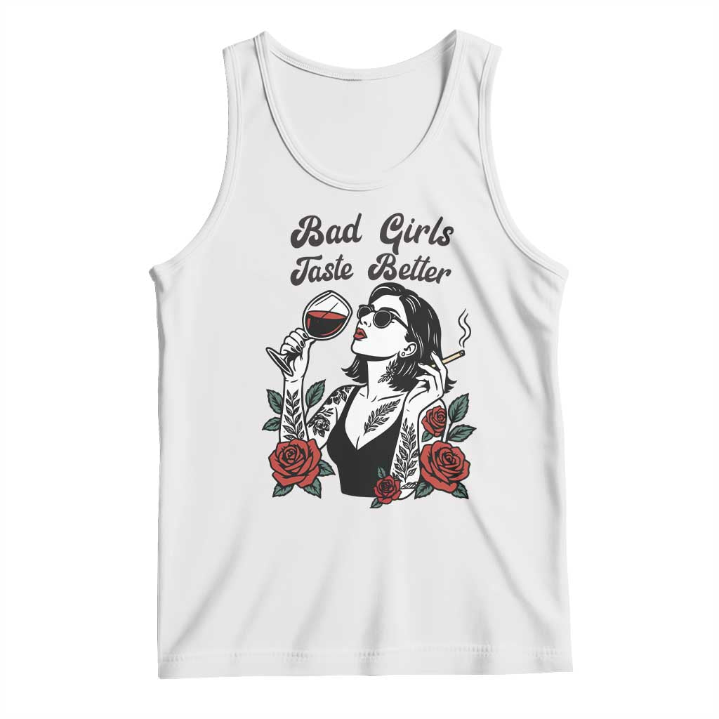 Bad Girls Taste Better Tank Top Tattoo Girl Adult Humor Gift - Wonder Print Shop