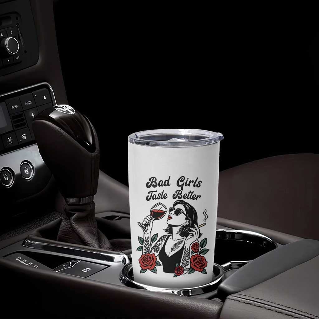 Bad Girls Taste Better Tumbler Cup Tattoo Girl Adult Humor Gift