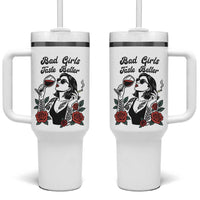 Bad Girls Taste Better Tumbler With Handle Tattoo Girl Adult Humor Gift