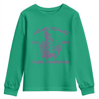 I Heard You Like Bad Girls Youth Sweatshirt Funny Sarcastic Skeleton Lover - Wonder Print Shop