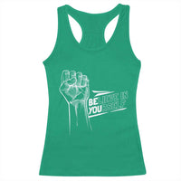 Believe In Yourself Racerback Tank Top Strong Fist Motivational Quote - Wonder Print Shop