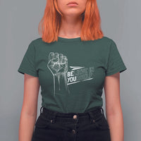 Believe In Yourself T Shirt For Women Strong Fist Motivational Quote - Wonder Print Shop