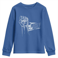Believe In Yourself Youth Sweatshirt Strong Fist Motivational Quote - Wonder Print Shop