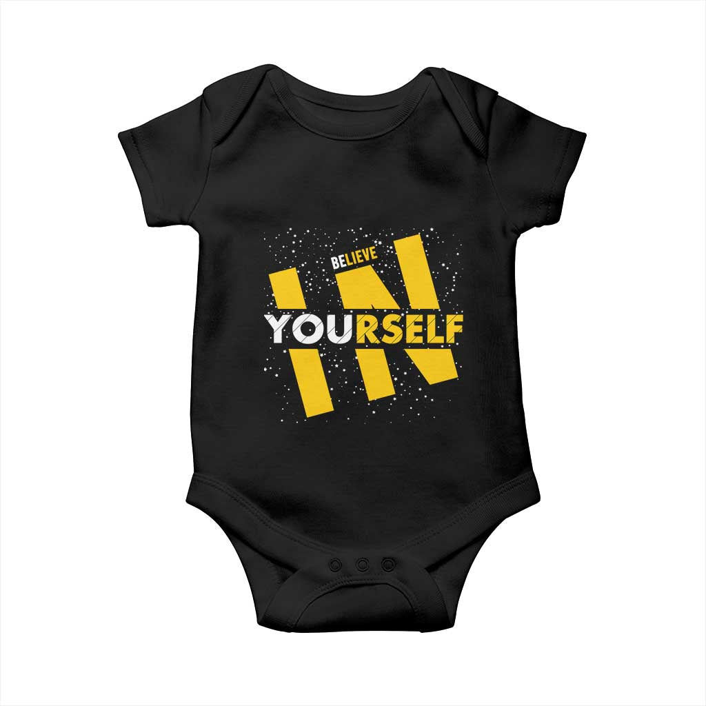 Inspirational Quote Baby Onesie Believe In Yourself Motivation - Wonder Print Shop
