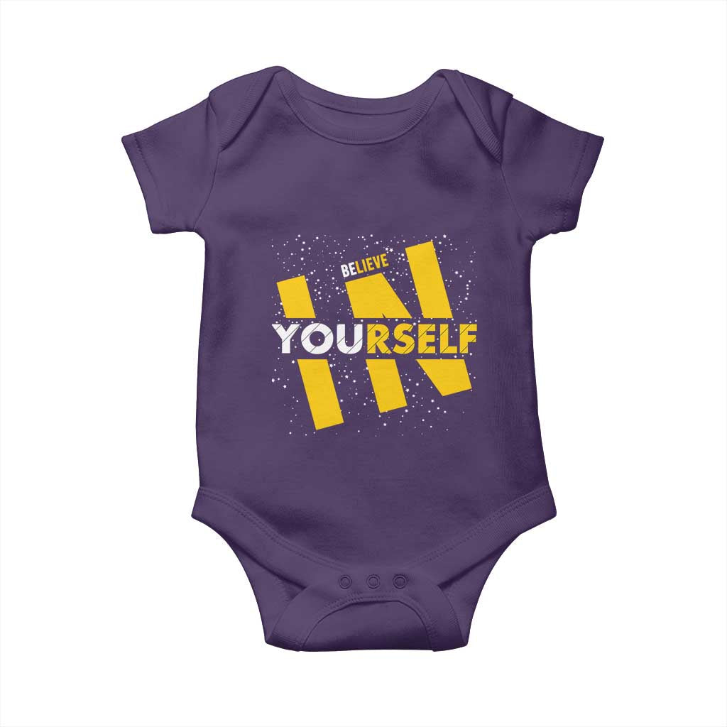 Inspirational Quote Baby Onesie Believe In Yourself Motivation - Wonder Print Shop