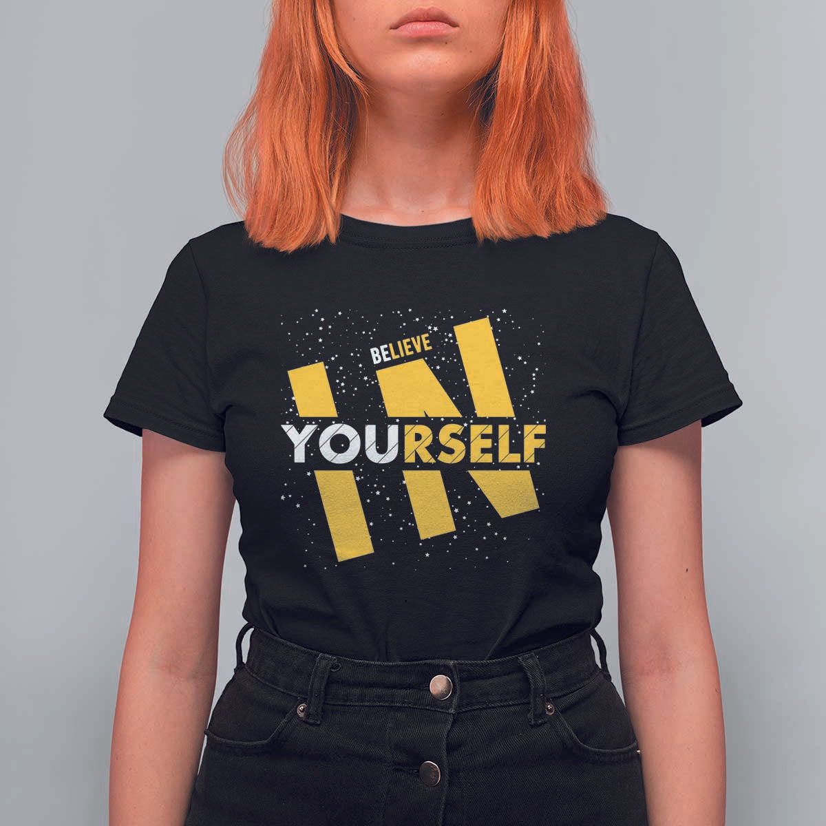 Inspirational Quote T Shirt For Women Believe In Yourself Motivation - Wonder Print Shop