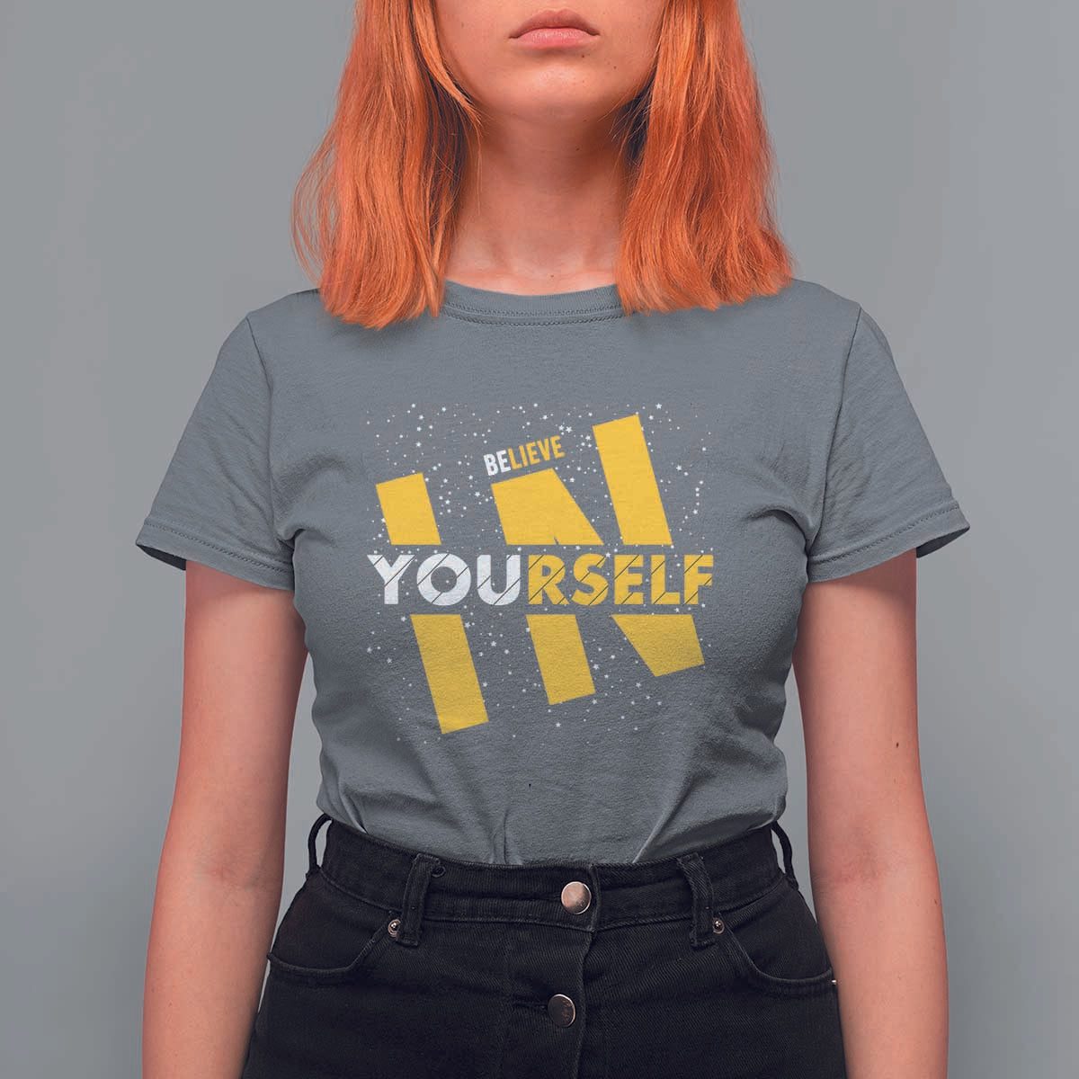 Inspirational Quote T Shirt For Women Believe In Yourself Motivation - Wonder Print Shop