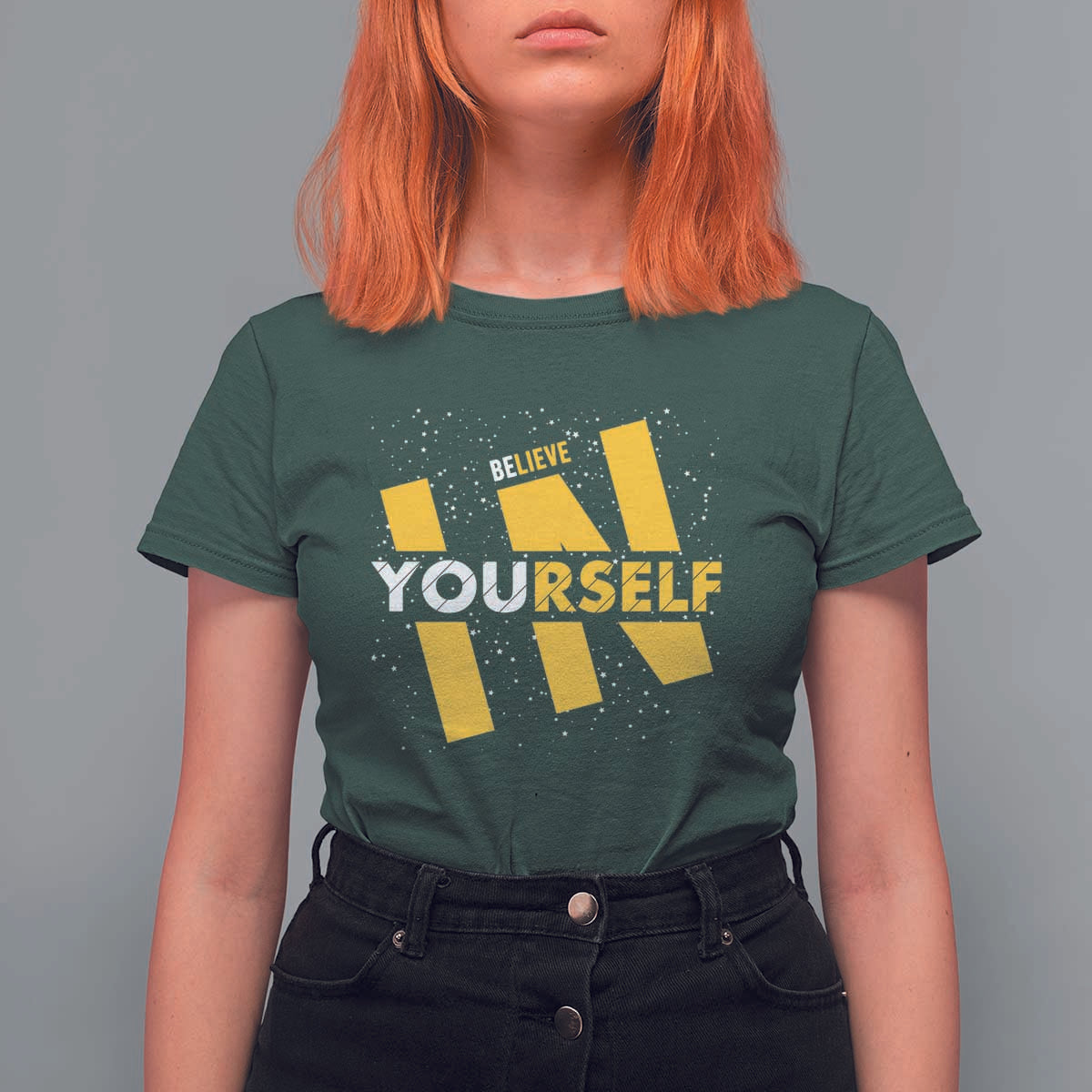 Inspirational Quote T Shirt For Women Believe In Yourself Motivation - Wonder Print Shop
