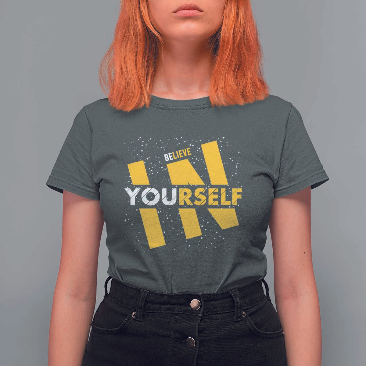 Inspirational Quote T Shirt For Women Believe In Yourself Motivation - Wonder Print Shop