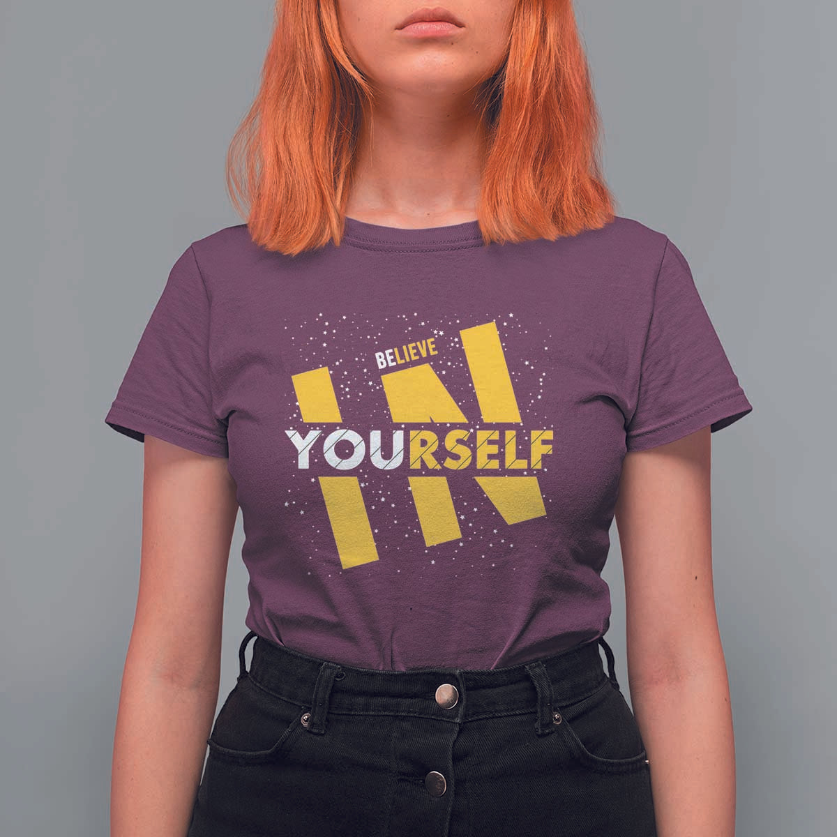 Inspirational Quote T Shirt For Women Believe In Yourself Motivation - Wonder Print Shop