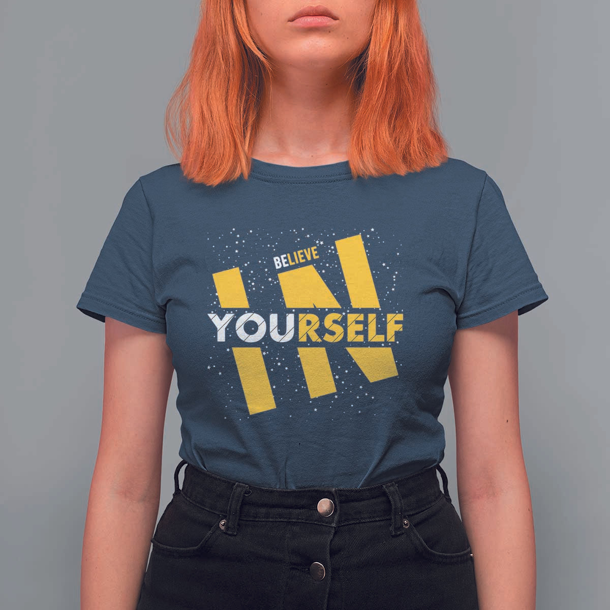 Inspirational Quote T Shirt For Women Believe In Yourself Motivation - Wonder Print Shop