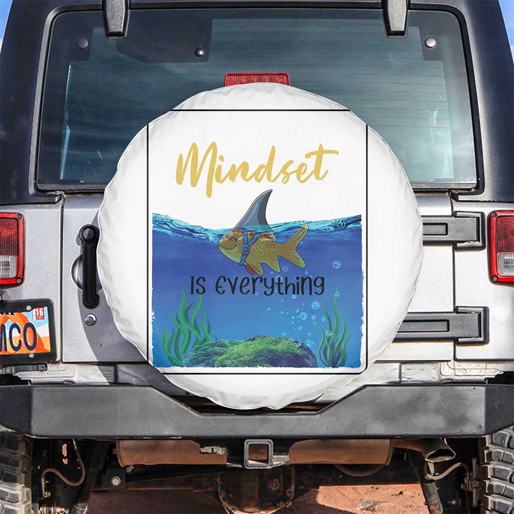 Mindset Is Everything Spare Tire Cover Positive Thinking Motivation - Wonder Print Shop