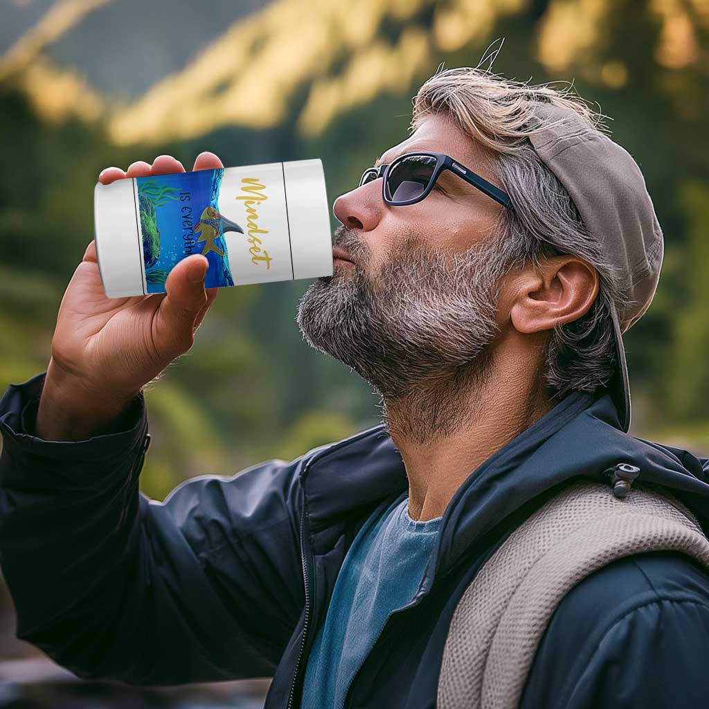 Mindset Is Everything 4 in 1 Can Cooler Tumbler Positive Thinking Motivation