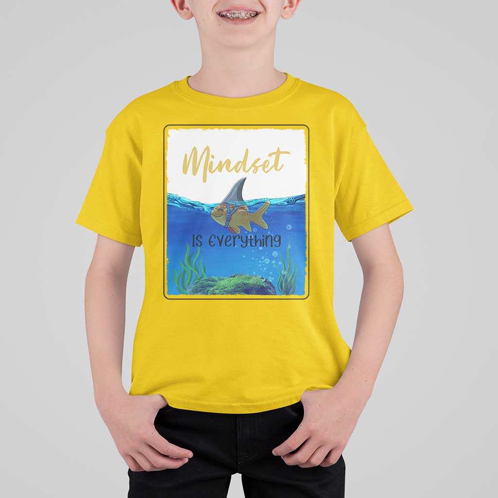 Mindset Is Everything T Shirt For Kid Positive Thinking Motivation - Wonder Print Shop
