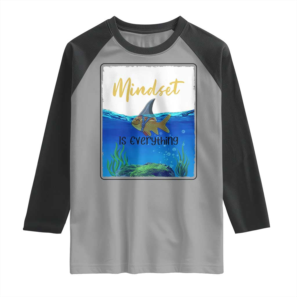Mindset Is Everything Raglan Shirt Positive Thinking Motivation - Wonder Print Shop