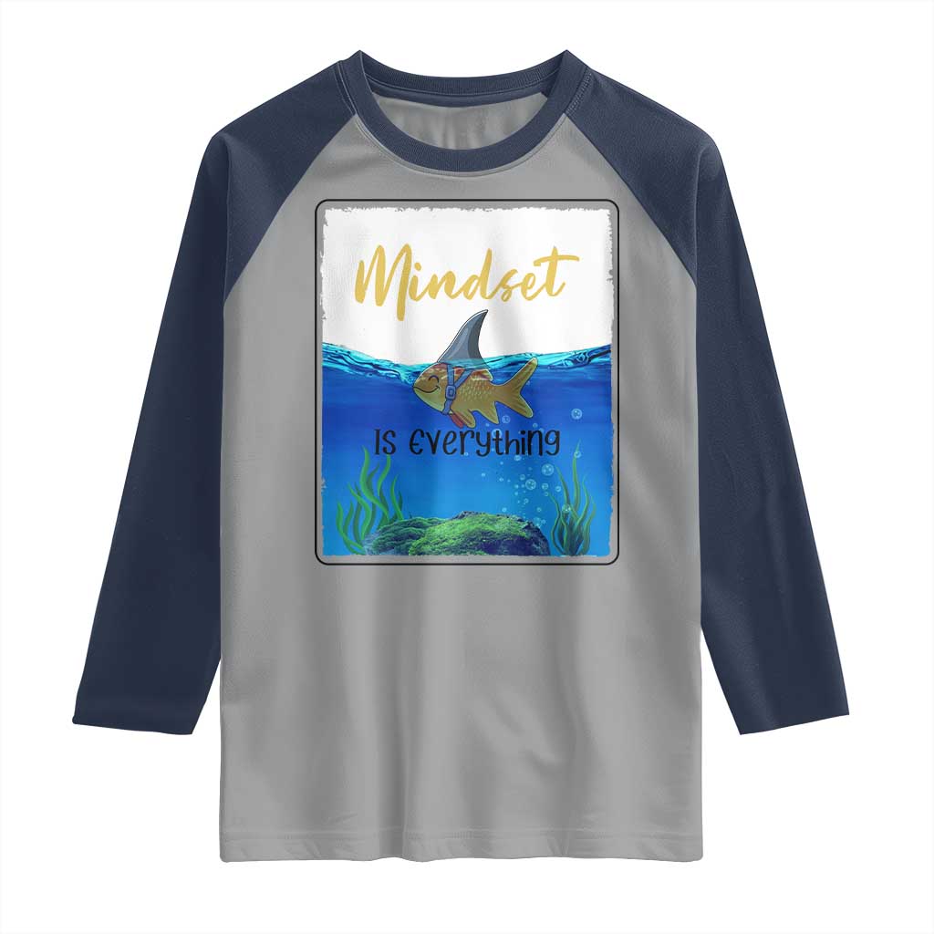 Mindset Is Everything Raglan Shirt Positive Thinking Motivation - Wonder Print Shop