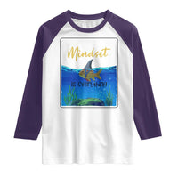 Mindset Is Everything Raglan Shirt Positive Thinking Motivation - Wonder Print Shop