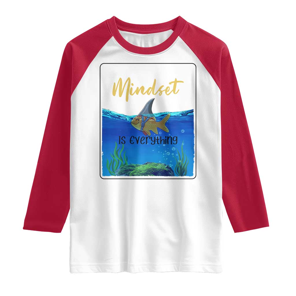 Mindset Is Everything Raglan Shirt Positive Thinking Motivation - Wonder Print Shop