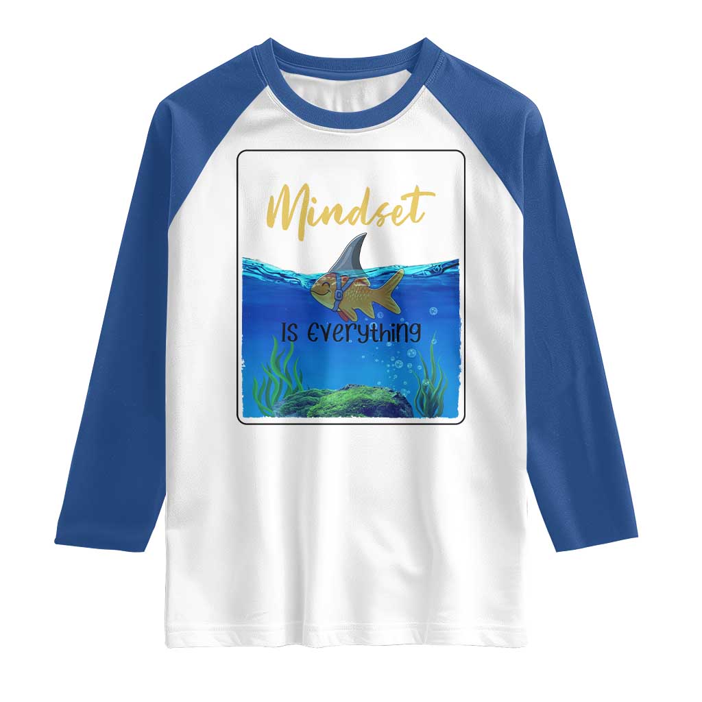 Mindset Is Everything Raglan Shirt Positive Thinking Motivation - Wonder Print Shop
