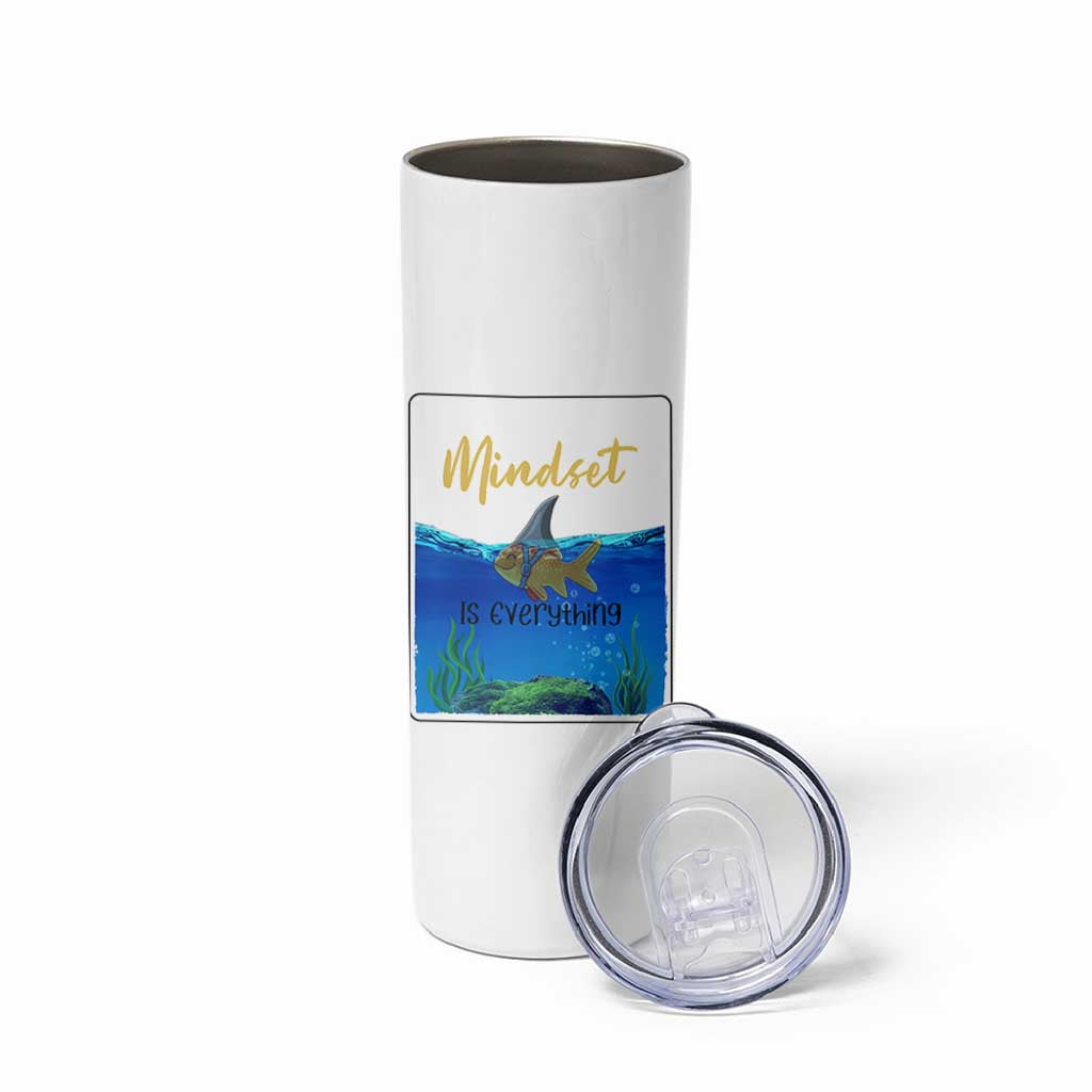 Mindset Is Everything Skinny Tumbler Positive Thinking Motivation