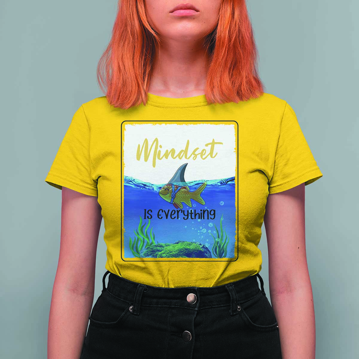 Mindset Is Everything T Shirt For Women Positive Thinking Motivation - Wonder Print Shop