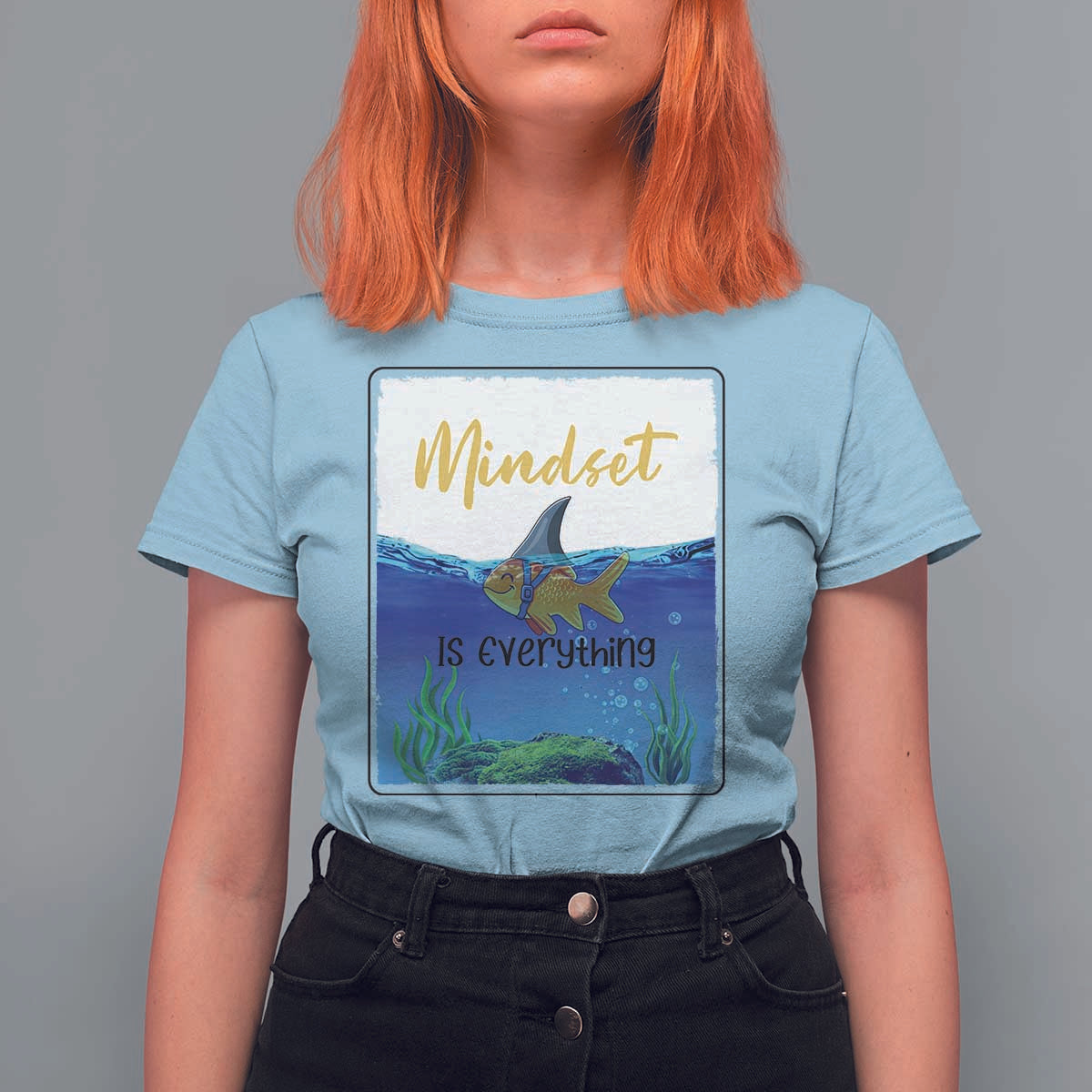 Mindset Is Everything T Shirt For Women Positive Thinking Motivation - Wonder Print Shop