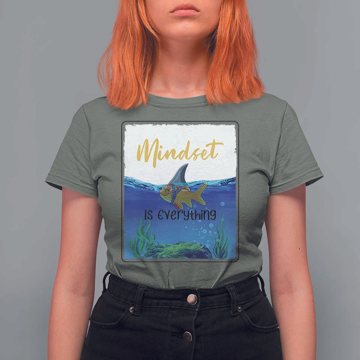 Mindset Is Everything T Shirt For Women Positive Thinking Motivation - Wonder Print Shop