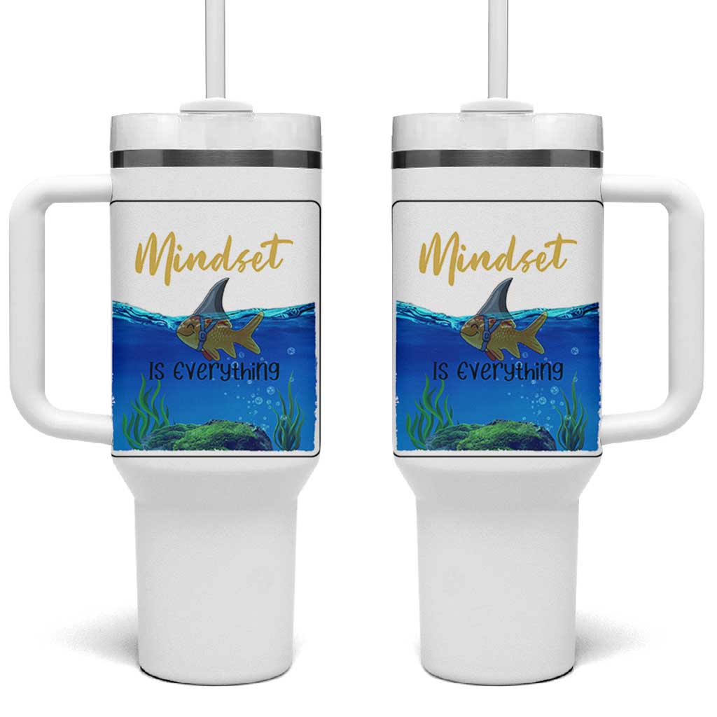 Mindset Is Everything Tumbler With Handle Positive Thinking Motivation