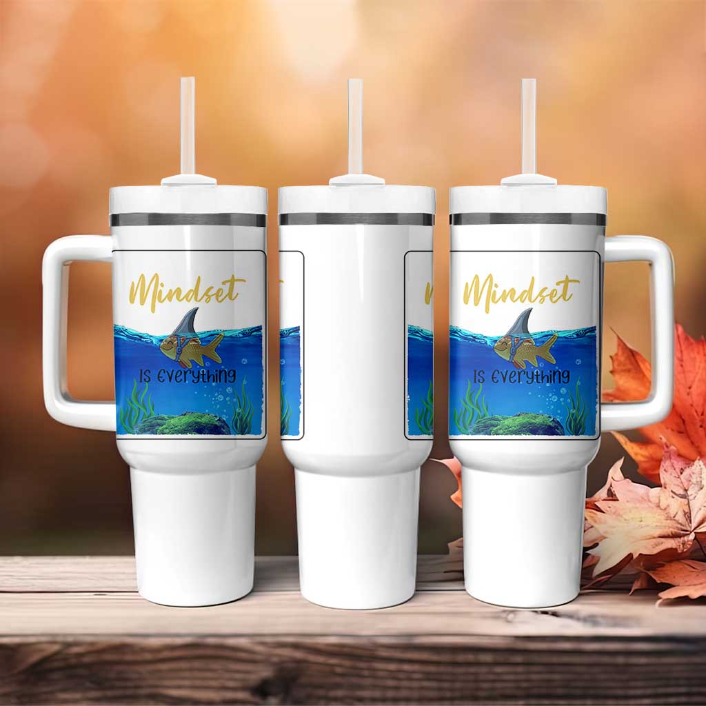 Mindset Is Everything Tumbler With Handle Positive Thinking Motivation