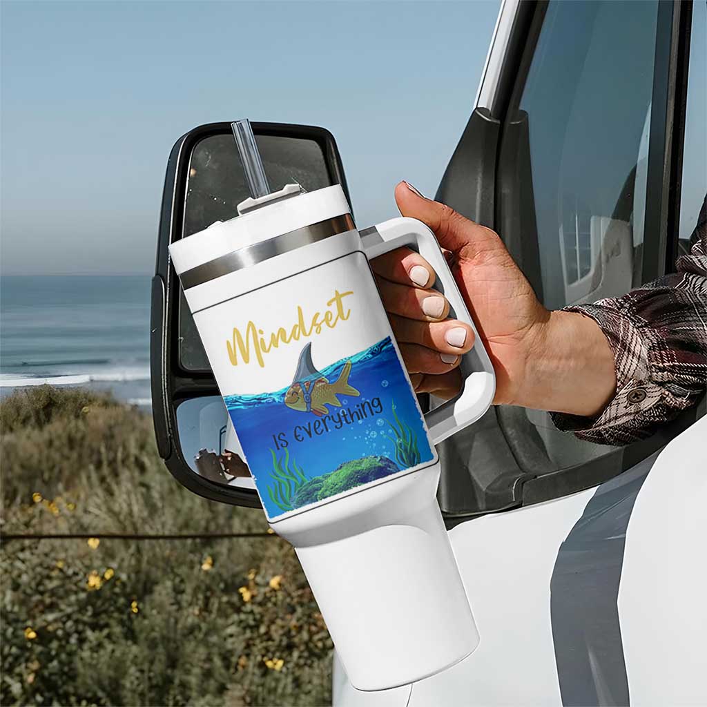 Mindset Is Everything Tumbler With Handle Positive Thinking Motivation