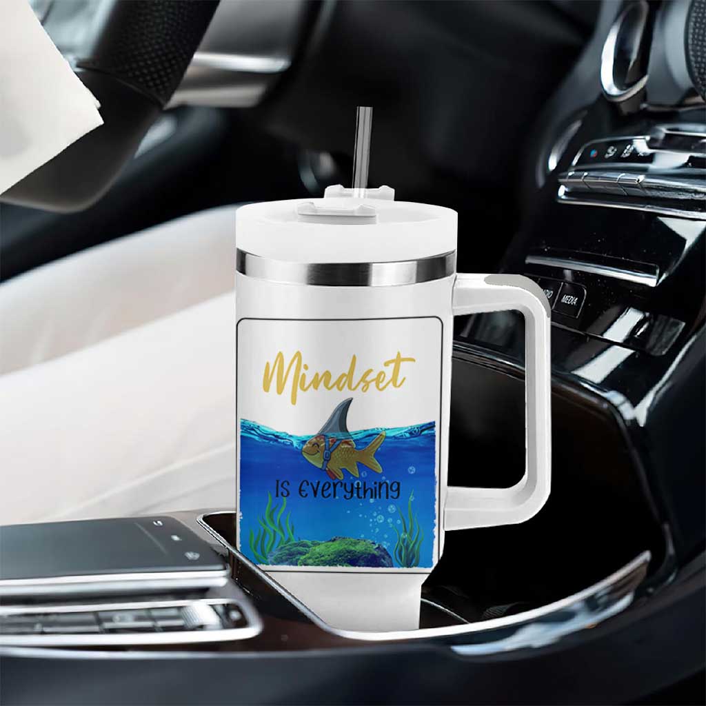 Mindset Is Everything Tumbler With Handle Positive Thinking Motivation