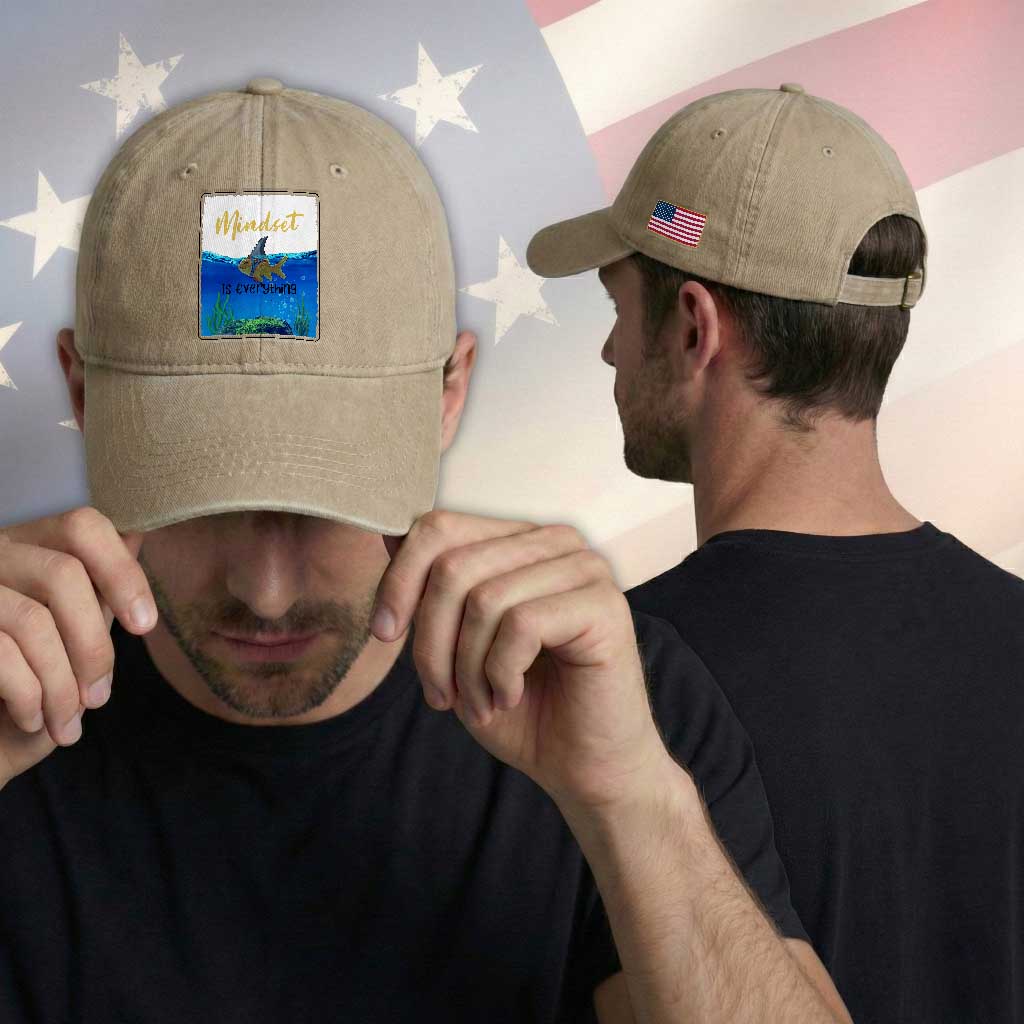 Mindset Is Everything Washed Cotton Baseball Cap Positive Thinking Motivation