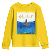 Mindset Is Everything Youth Sweatshirt Positive Thinking Motivation - Wonder Print Shop
