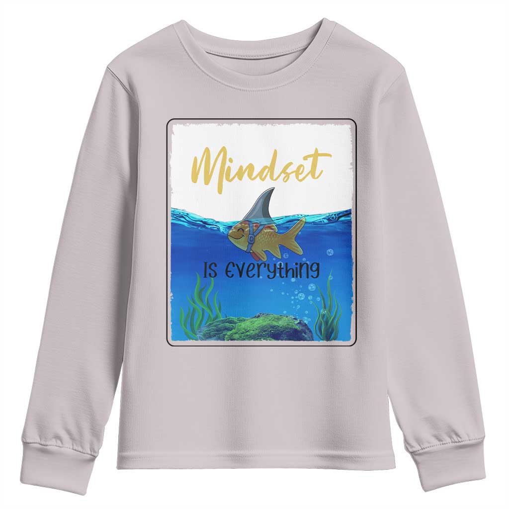 Mindset Is Everything Youth Sweatshirt Positive Thinking Motivation - Wonder Print Shop