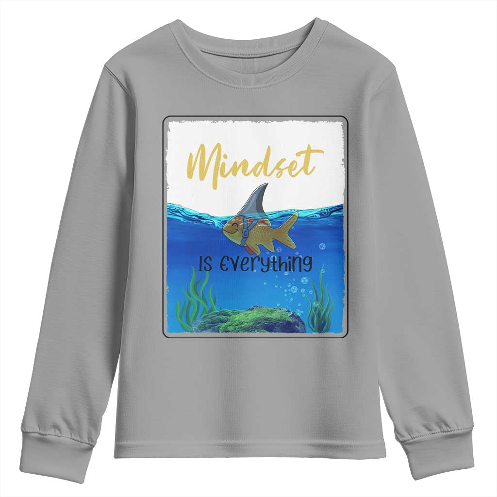 Mindset Is Everything Youth Sweatshirt Positive Thinking Motivation - Wonder Print Shop