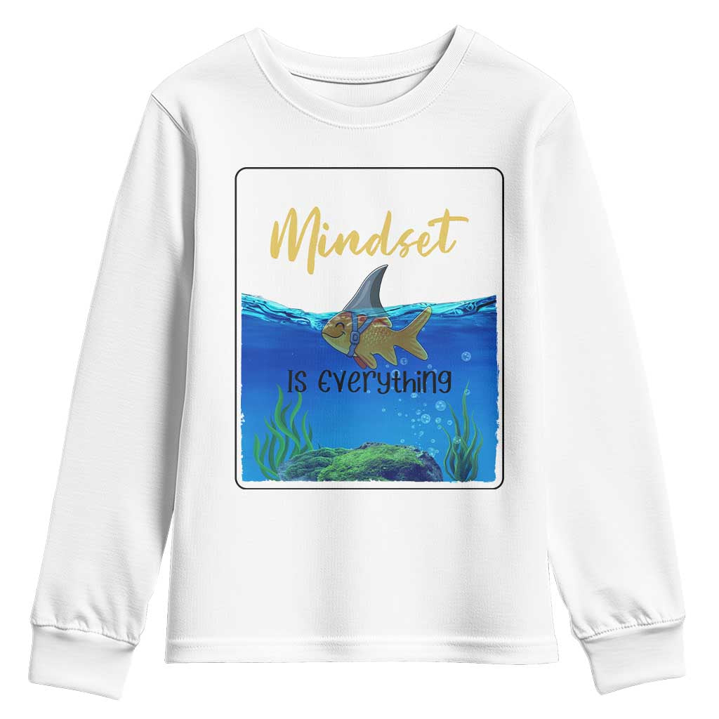 Mindset Is Everything Youth Sweatshirt Positive Thinking Motivation - Wonder Print Shop
