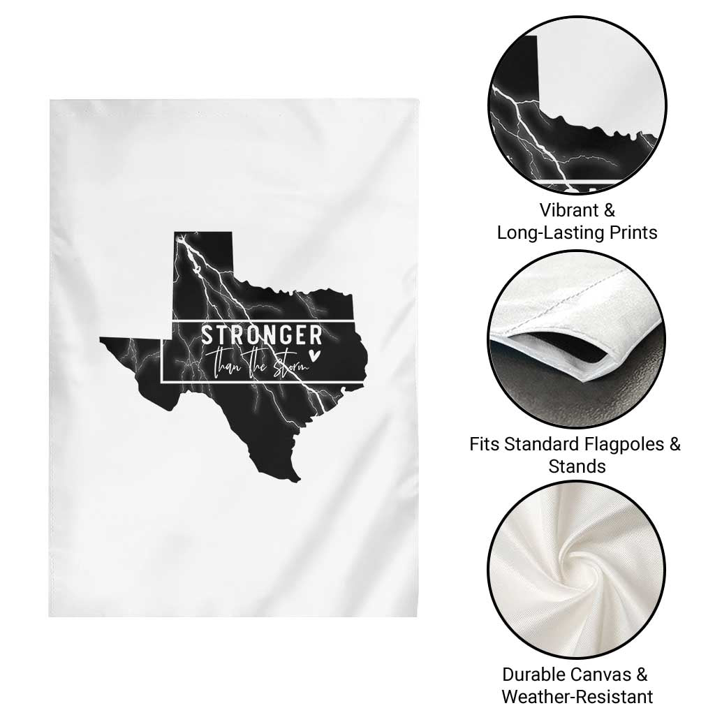 Strong Texas Garden Flag Stronger Than The Storm Quote - Wonder Print Shop