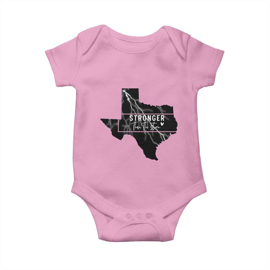 Strong Texas Baby Onesie Stronger Than The Storm Quote - Wonder Print Shop