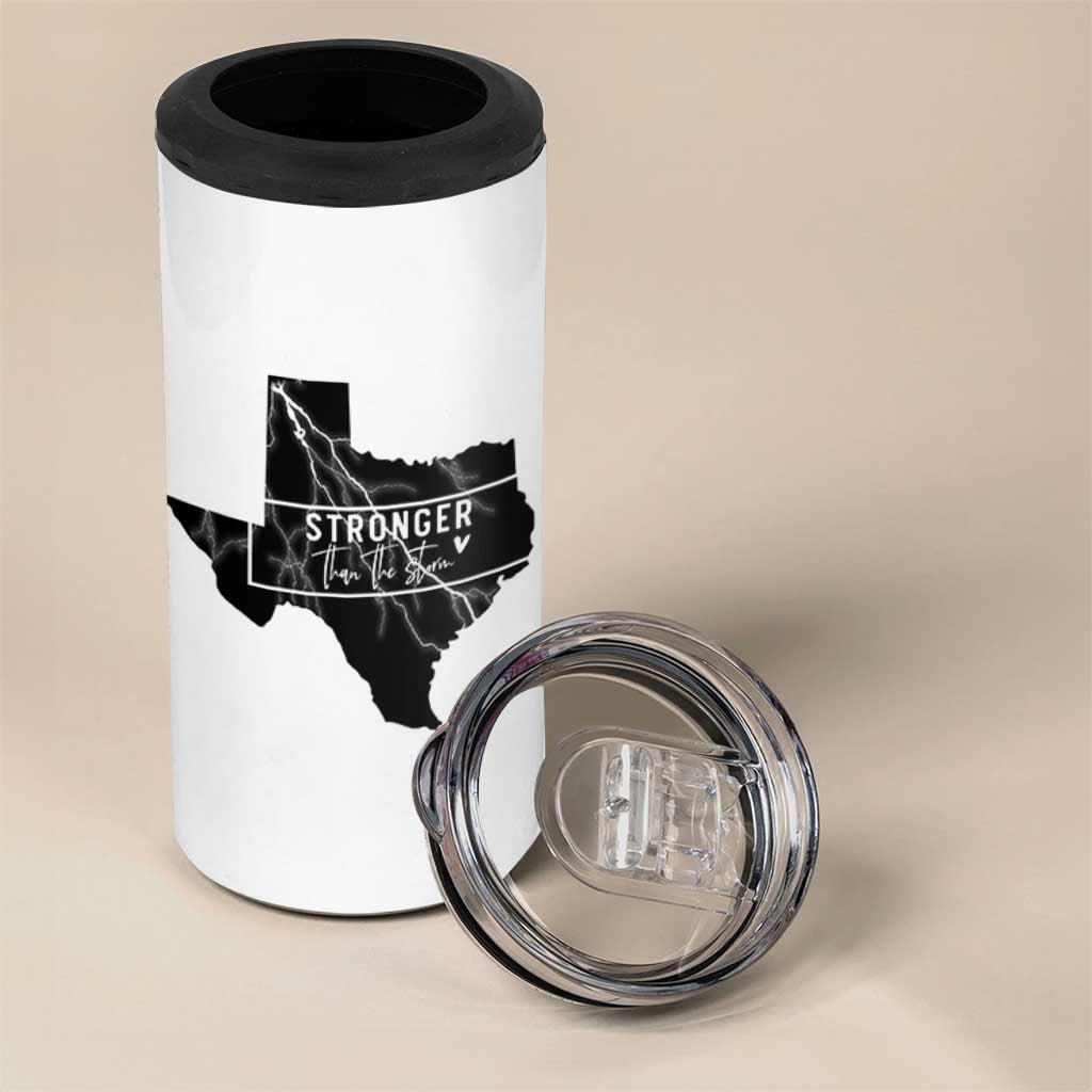 Strong Texas 4 in 1 Can Cooler Tumbler Stronger Than The Storm Quote