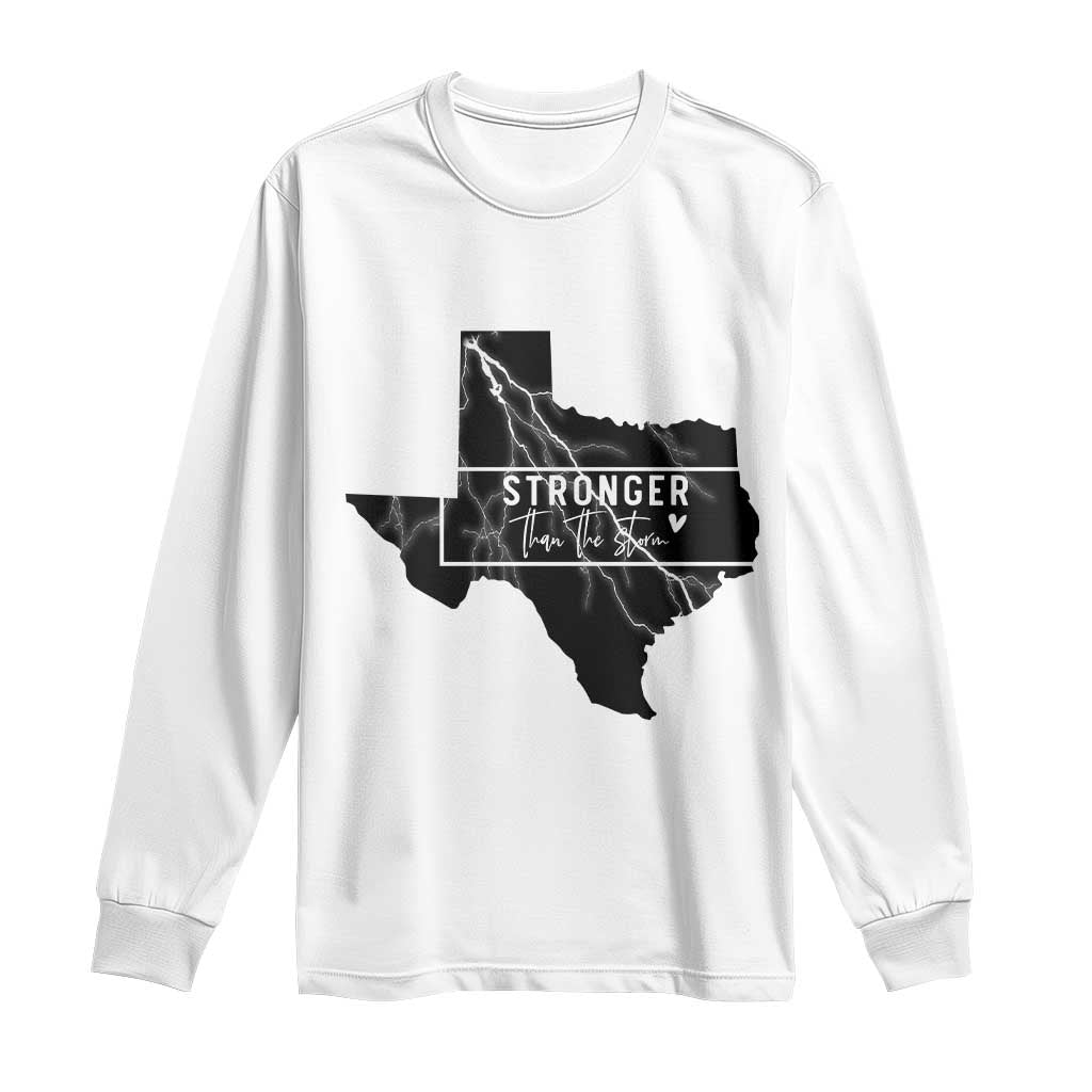 Strong Texas Long Sleeve Shirt Stronger Than The Storm Quote - Wonder Print Shop