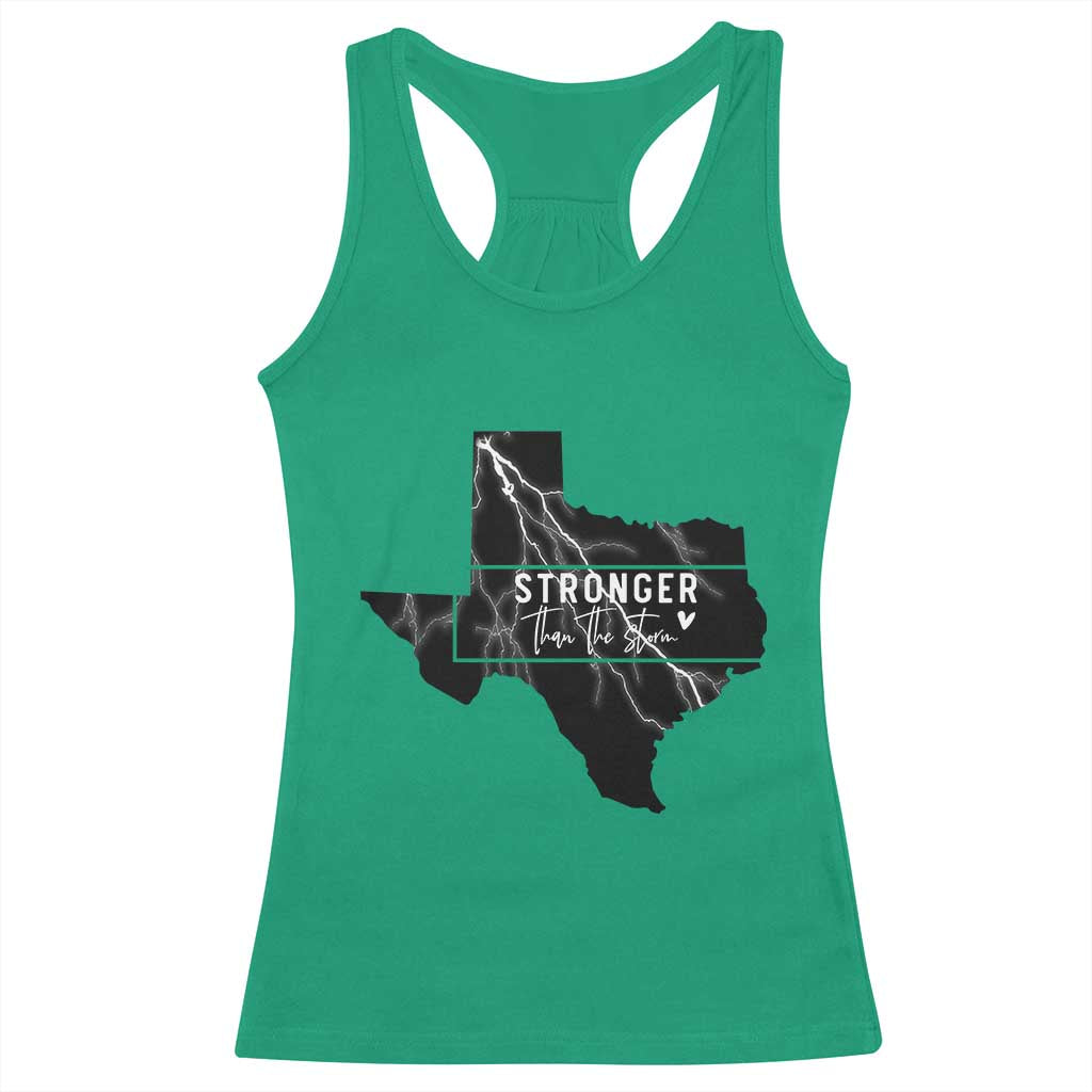 Strong Texas Racerback Tank Top Stronger Than The Storm Quote - Wonder Print Shop