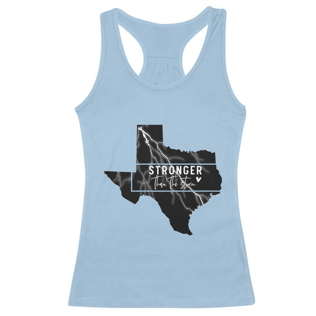 Strong Texas Racerback Tank Top Stronger Than The Storm Quote - Wonder Print Shop