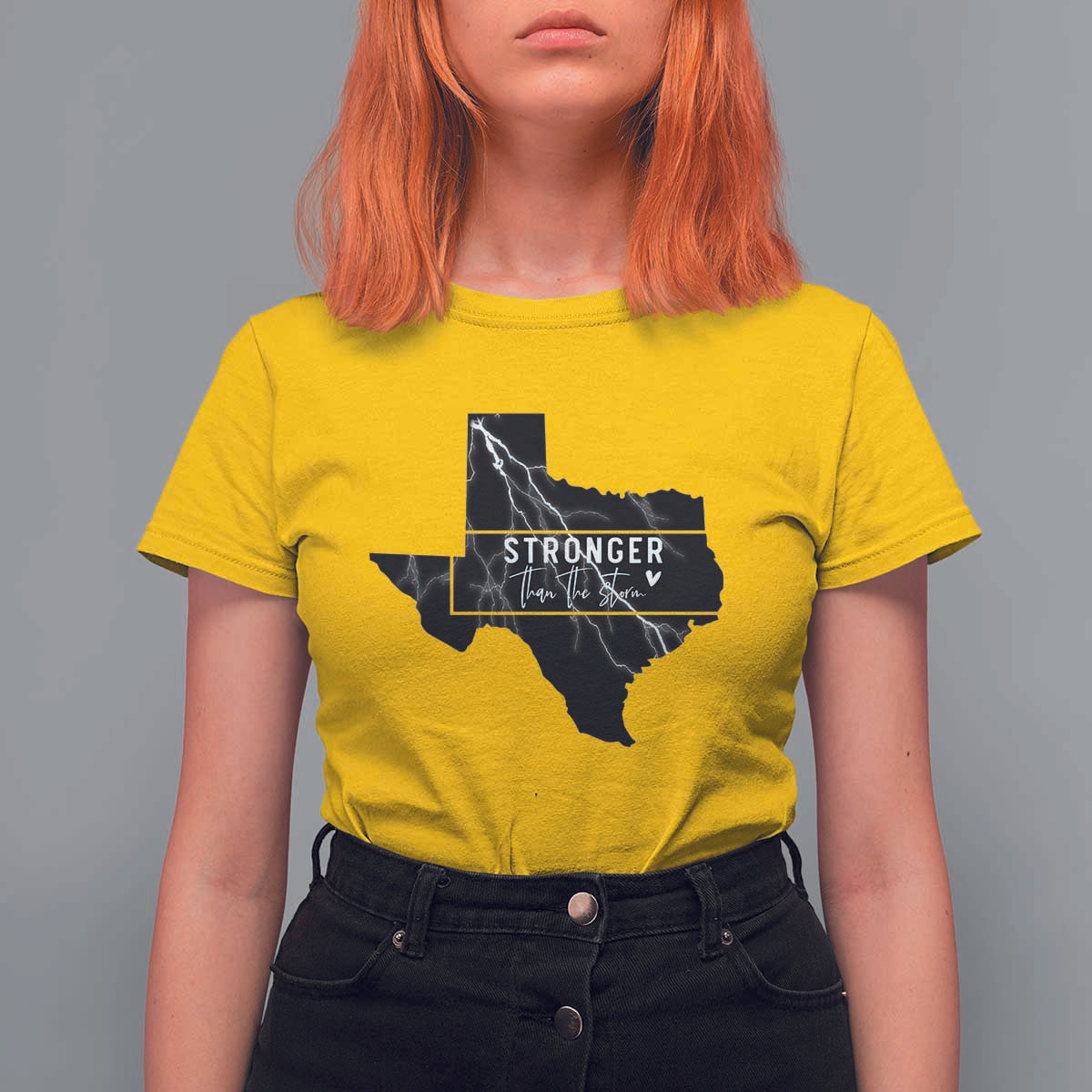 Strong Texas T Shirt For Women Stronger Than The Storm Quote - Wonder Print Shop